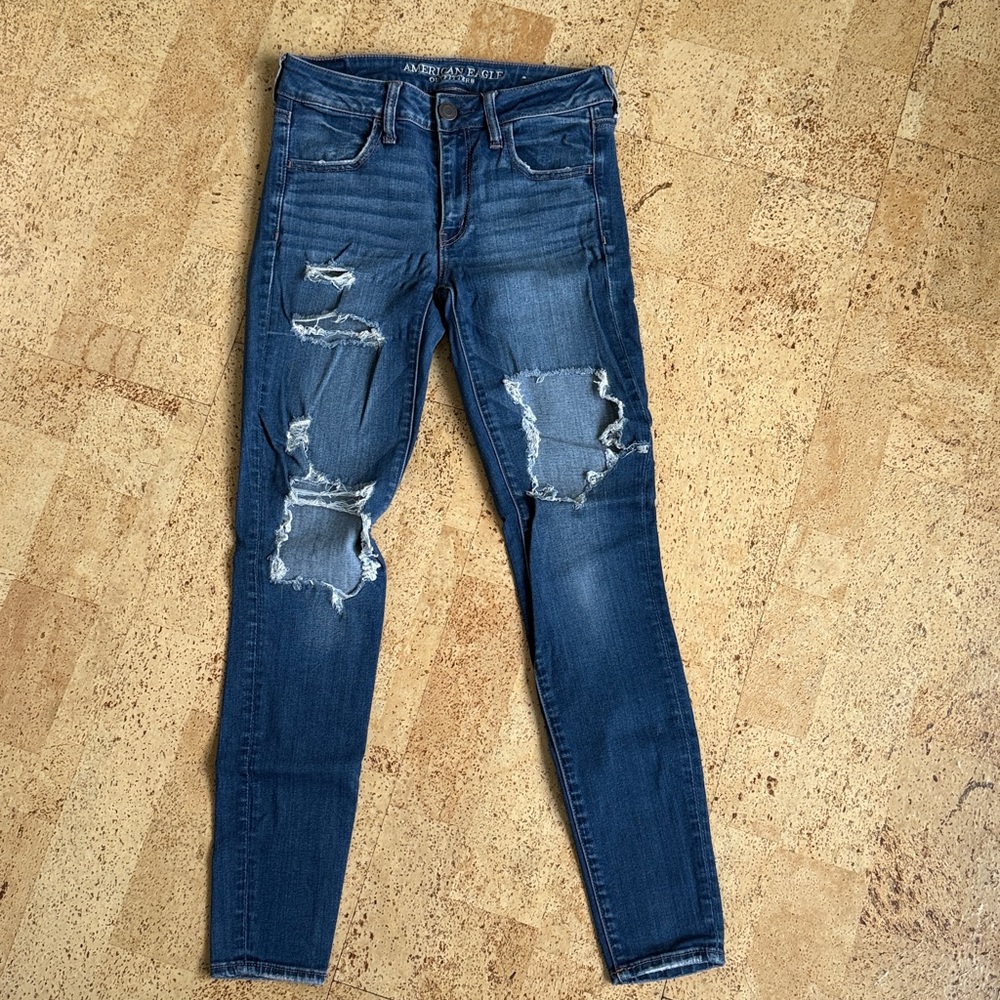 American Eagle Outfitters Super Stretch Blue Denim